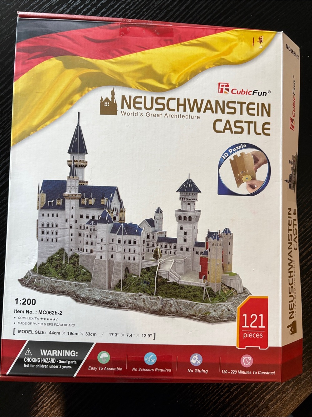 CubicFun Neuschwanstein Castle 3D Puzzle - 121 Pieces